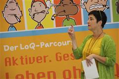 NRW-Gesundheitsministerin Barbara Steffens bei der Neueröffnung des LoQ-Parcours 2016