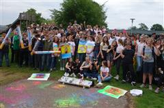 Aktion von Schüler/innen der Jodocus Nünning Gesamtschule Borken. Foto: Werner Rasch